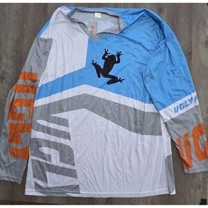 Ugly Frog NWT Cycling Biking Jersey Mens 3X V-Neck Long Sleeve Allover Graphic